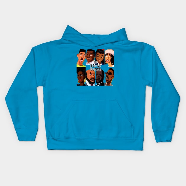 the bel air cartoon Kids Hoodie by gokilshop